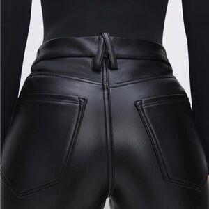 Good American Better Than Leather Good Icon Pants Black